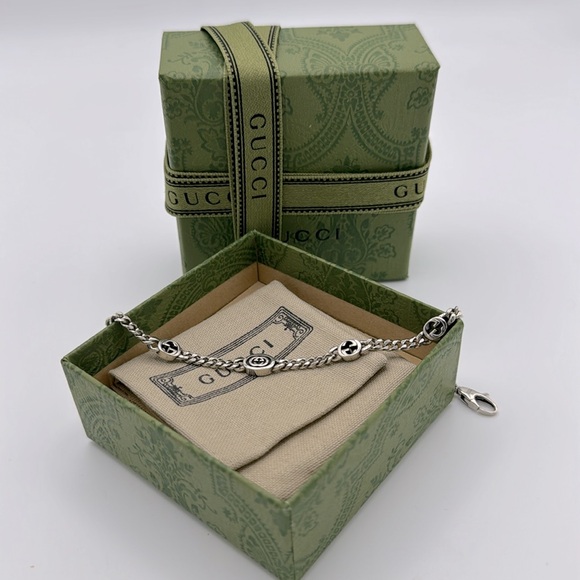 GUCCI Interlocking G Bracelet Argento - Picture 9 of 16